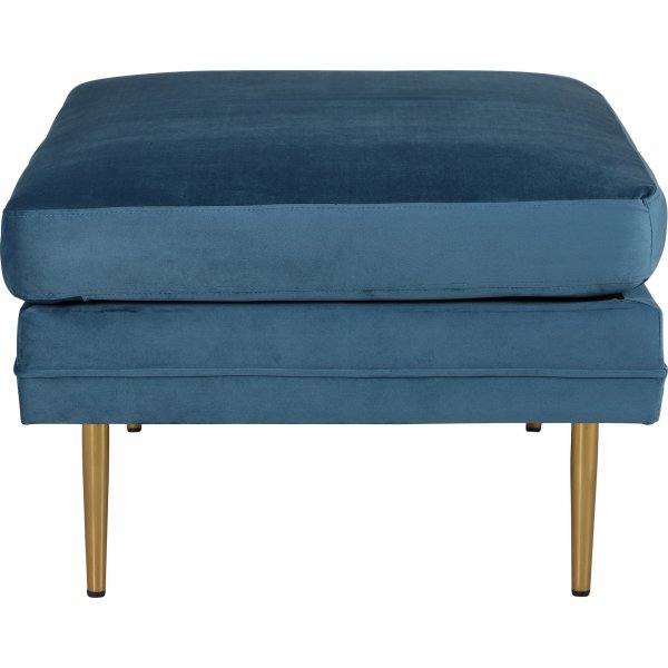 Savanna Hocker - Blauer Samt