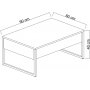 Lux Couchtisch 90 x 60 cm - Travertin/Gold
