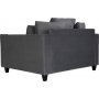 Brandy Lounge Sessel 1,5-Sitzer Sofa - Dunkelgrau (Samt)