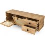 Happy Media Bank 140 cm - Eiche/schwarz