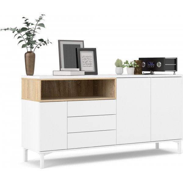 Roomers Sideboard - Weiß/Eiche