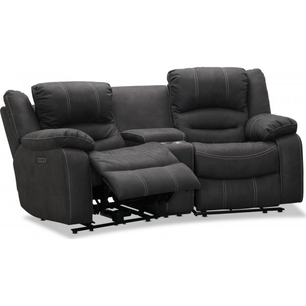 Kensington elektrisches 2-Sitzer-Sofa mit verstellbarer Kopfstütze - Grau