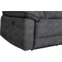 Coventry 3-Sitzer-Sofa mit elektrischer Liegefunktion, graue Mikrofaser