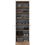 Mendy Kleiderschrank 60 cm - Nussbaum/weiß