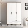 Kumsal Kleiderschrank 9 Walnuss/Weiß