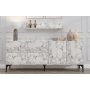 Stella Sideboard mit Wandregal - Carrara-Marmor