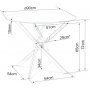 Charlotte runder Esstisch Ø90 cm - Chrom / Glas