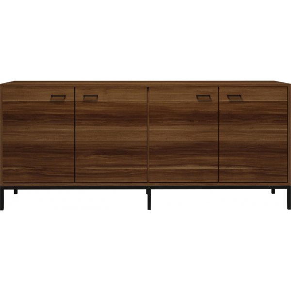Porta Sideboard - Nussbaum/schwarz