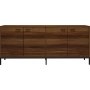 Porta Sideboard - Nussbaum/schwarz