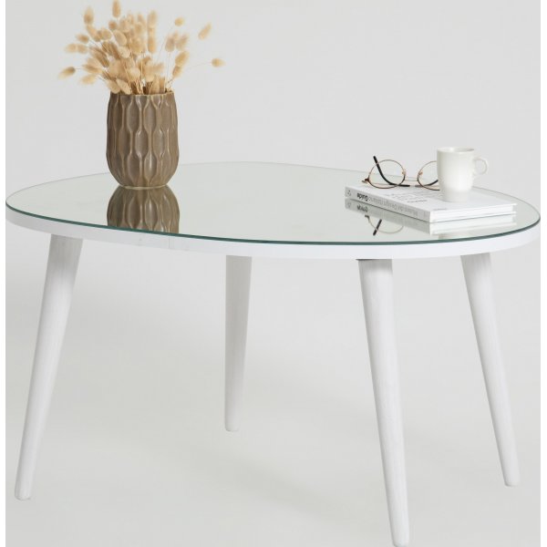 Gusto Couchtisch 75 x 55 cm - Weiß