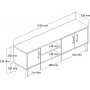 Exxen Medienbank 150 cm - Walnuss/Anthrazit