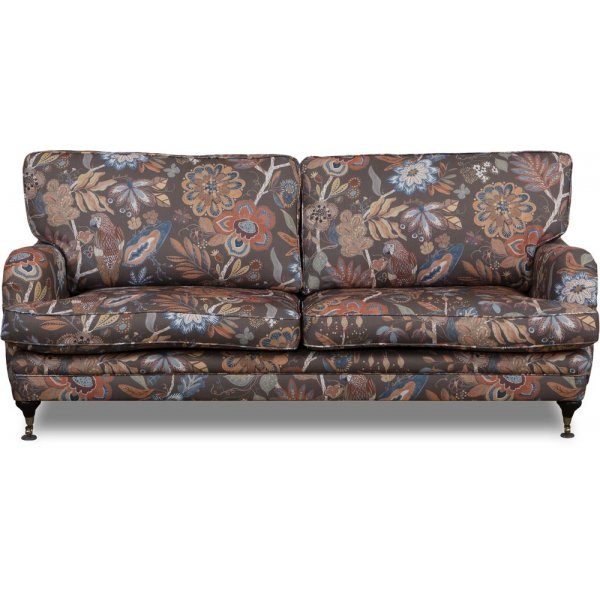 Spirit 3-Sitzer-Sofa Howard aus Stoff mit Blumenmuster - Eden Parrot Brown