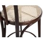 Biegeholz Barstuhl No 18 - Walnuss / Rattan