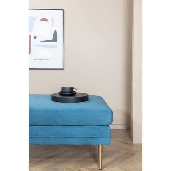 Savanna Hocker - Blauer Samt