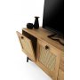 Happy Media Bank 140 cm - Eiche/schwarz