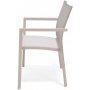 Urbanite-Essgruppe mit Esstisch 160 cm und 6 stapelbaren Esszimmerstühlen - Beige