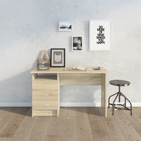 Function Plus Schreibtisch 120,1 x 48,1 x 72,6 cm - Eiche