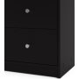 Schwarze Kommode May mit 6 Schubladen