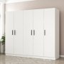 Rizada Kleiderschrank 225x52x190 cm - Weiß