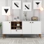 Nappa-Sideboard - Weiß