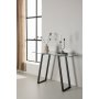 Horten Relieftisch 100 x 40 cm - Schwarz/Transparent