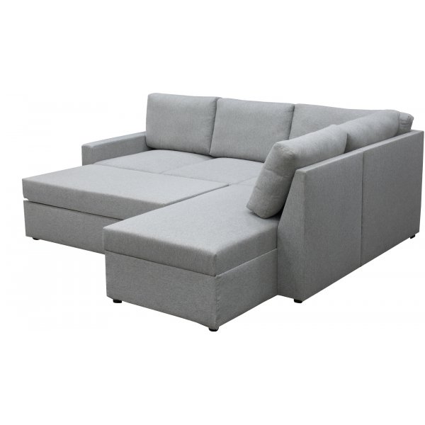 Traumgraues Schlafsofa mit Stauraum und Ecksofa