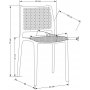 Cadeira stapelbarer Esszimmerstuhl 514 - Schwarz