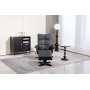 Duvnäs Reclinersessel mit Fußhocker - schwarzes PU
