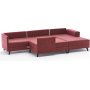 Efsun U-Bettsofa - Burgund
