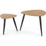 Adaline Couchtisch 40x40 | 60x60 cm - Eiche/schwarz