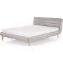 Bettgestell Bernard 140x200 cm aus grauem Stoff