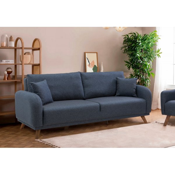Kronos 3-Sitzer-Schlafsofa Dunkelblau
