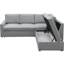 Traumgraues Schlafsofa mit Stauraum und Ecksofa