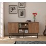 Zela Sideboard - Nussbaum/schwarz