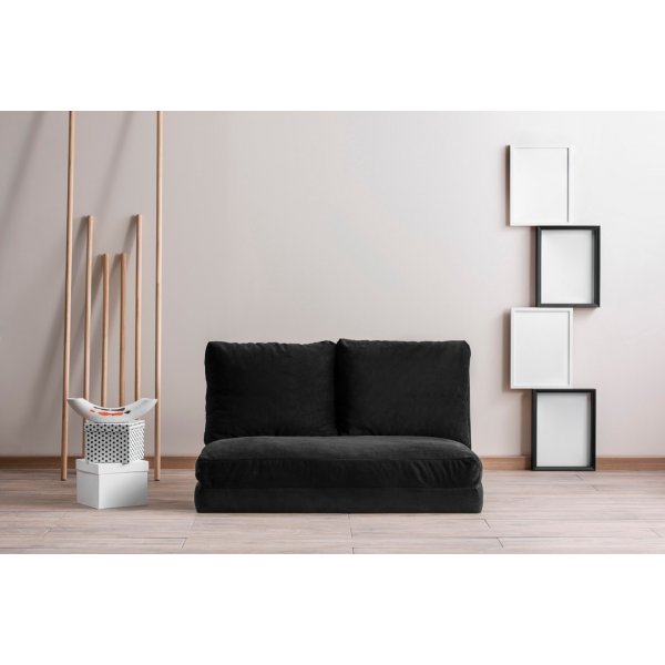 Taida 2-Sitzer Schlafsofa - Schwarz