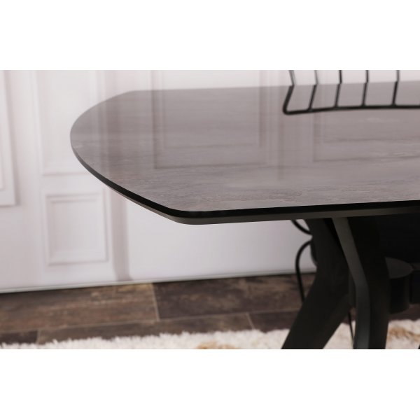 Ares Esstisch 180 x 80 cm - Schwarz