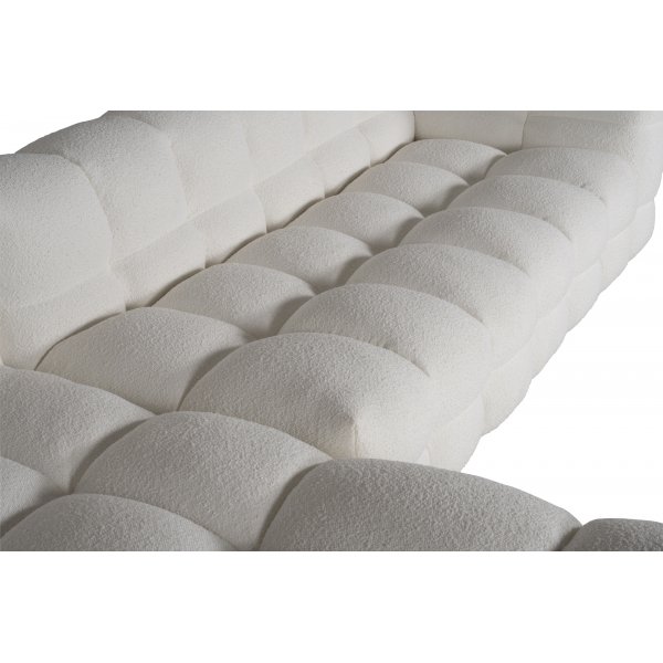 Diwansofa Bouclè cremeweiß 322 cm