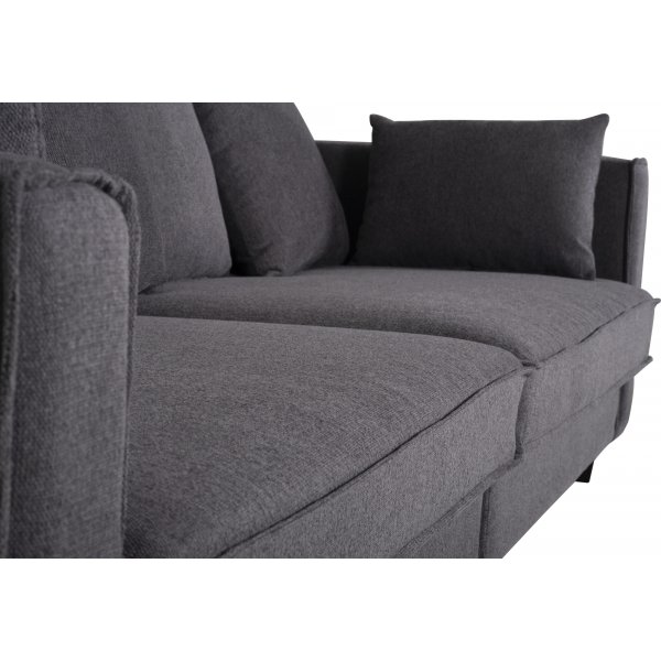 Brandy Lounge 4-Sitzer-Sofa XL - Dunkelgrauer Stoff