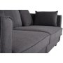 Brandy Lounge 4-Sitzer-Sofa XL - Dunkelgrauer Stoff