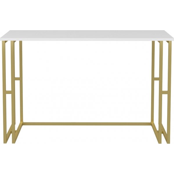 Kane Schreibtisch 120 x 60 cm - Gold/Weiß