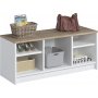 Lone Schuhschrank - Weiß/Saphir-Eiche