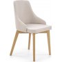 Catrin Esszimmerstuhl - Beige (Stoff) / Holz