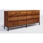 Porta Sideboard - Nussbaum/schwarz