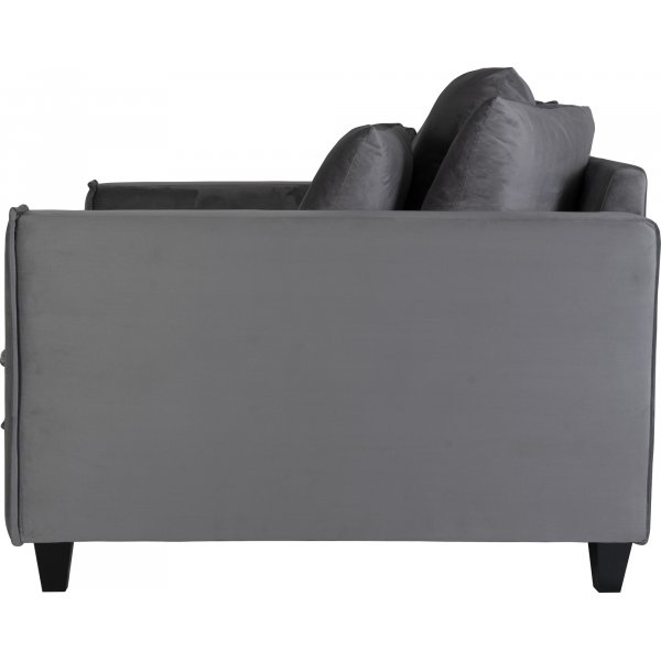 Brandy Lounge Sessel 1,5-Sitzer Sofa - Dunkelgrau (Samt)