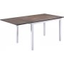 Göteborg Esstisch 120-160 x 80 cm - Braun gebeizt/weiß lackiert