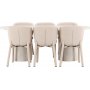 Esstisch Narvik mit 6 Astoria-Stühlen - Beige