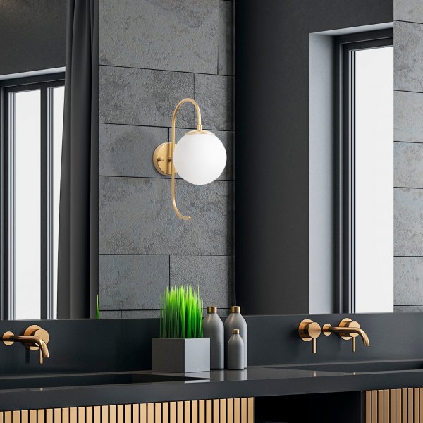 Klenod Wandleuchte 10565 - Gold/Weiß