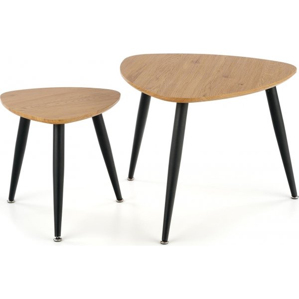 Adaline Couchtisch 40x40 | 60x60 cm - Eiche/schwarz