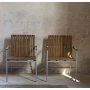 Gartenstuhl Alva – Teak/galvanisiertes Metall