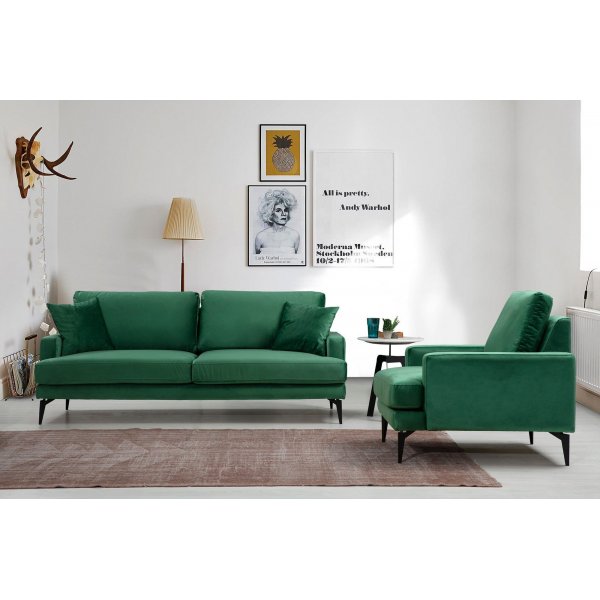 Papira 2-Sitzer-Sofa - Grün